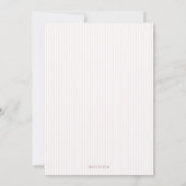 Invitation de baptême rose blanc coquillage côtier (Dos)