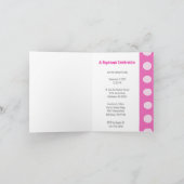 Invitation de baptême rose pour filles (Intérieur)