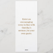 Invitation de baptême | Simple et élégant chrétien (Dos)
