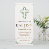 Invitation de baptême | Simple et élégant chrétien (Debout devant)