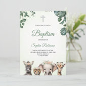 Invitation de baptême sur le thème de la jungle aq (Debout devant)
