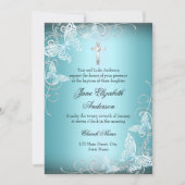 Invitation de baptême tourbillon papillon bleu jol (Devant)