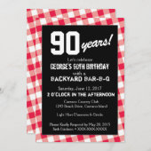Invitation de BAR-B-Q de jardin d'anniversaire (Devant / Derrière)