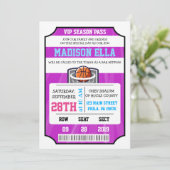 Invitation de Bar Mitzvah BILLET VIP BASKETBALL (Debout devant)