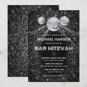 Invitation de Bar Mitzvah disco danse (Devant / Derrière)