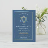 Invitation de Bar Mitzvah - Étoile de David avec o (Debout devant)