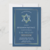 Invitation de Bar Mitzvah - Étoile de David avec o (Devant)