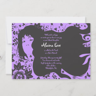 Invitation de Bar Mitzvah Fille des Fleurs