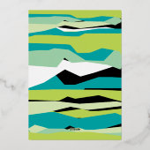 Invitation de Bar Mitzvah Mint Bar avec feuille d' (Verso)