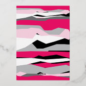 Invitation de Bar Mitzvah rose chaud avec feuille  (Verso)