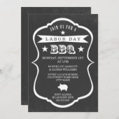 Invitation de barbecue de Fête du travail de (Devant / Derrière)