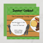 Invitation de barbecue de jardin (Devant / Derrière)