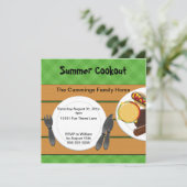 Invitation de barbecue de jardin (Debout devant)