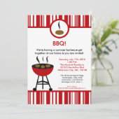 invitation de barbecue de pique-nique d'heure (Debout devant)