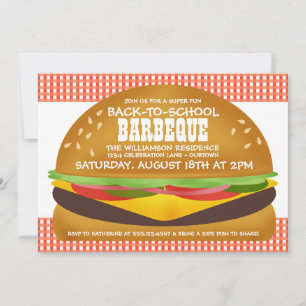 Invitation de barbecue de rentrée scolaire Cheeseb