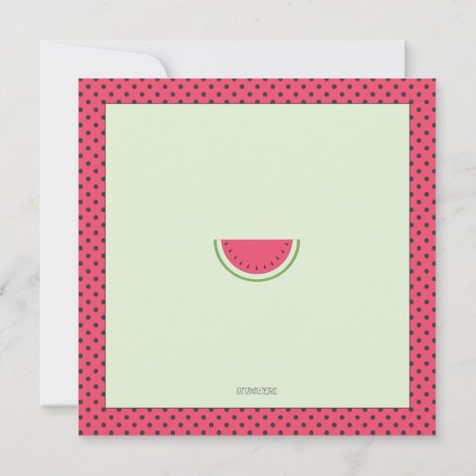 Invitation de barbecue d'été de pastèque (Dos)
