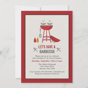 Invitation de barbecue dimensionnante