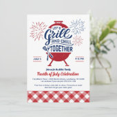 Invitation de barbecue du 4 juillet Grill and Chil (Debout devant)