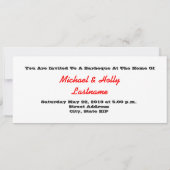 Invitation de barbecue - hot dog maigre (Dos)