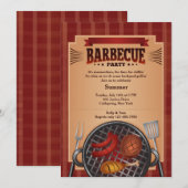 Invitation de barbecue sur grill (Devant / Derrière)
