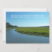 Invitation de bas pays de lune de Palmetto (Dos)