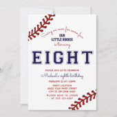 Invitation de base-ball 8e anniversaire (Devant)