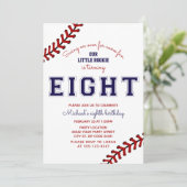 Invitation de base-ball 8e anniversaire (Debout devant)