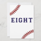 Invitation de base-ball 8e anniversaire (Dos)