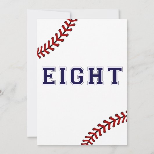 Invitation de base-ball 8e anniversaire (Dos)
