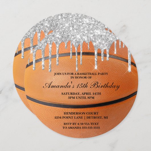 Invitation de base-ball en Parties scintillant d'a (Devant / Derrière)