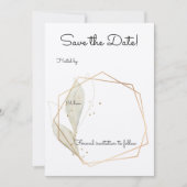 Invitation de base pour mariage avec date à reteni (Devant)