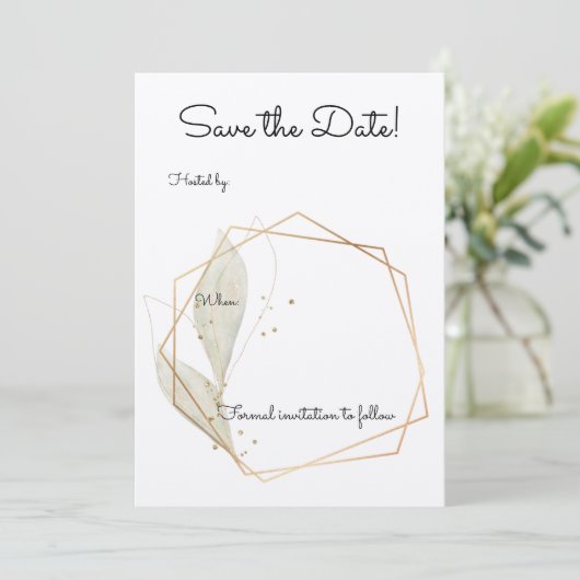 Invitation de base pour mariage Save The Date (Debout devant)