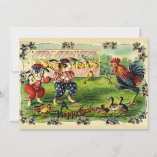 Invitation de baseball Bunny de Pâques