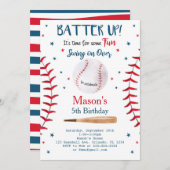 Invitation De Baseball, Invitations De Baseball, B (Devant / Derrière)