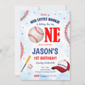 Invitation de baseball modifiable (Devant)