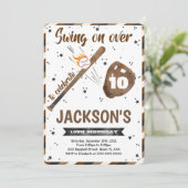 Invitation de baseball modifiable (Debout devant)