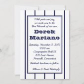Invitation De Baseball Pinstripes (Devant)