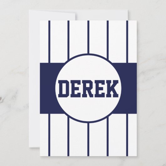 Invitation De Baseball Pinstripes (Dos)