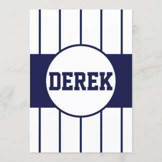 Invitation De Baseball Pinstripes