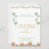 Invitation de Bash Anniversaire de Confetti (Devant)