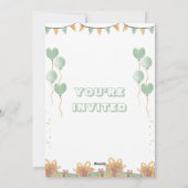 Invitation de Bash Anniversaire de Confetti (Dos)