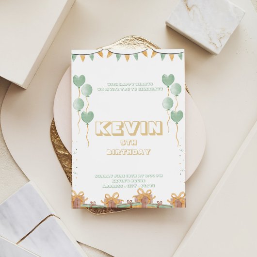 Invitation de Bash Anniversaire de Confetti