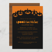 Invitation de Bash Halloween Citrouille (Devant / Derrière)
