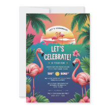 Invitation de Bash pour l'anniversaire de Luau tro