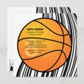 Invitation de basket-ball (Devant / Derrière)