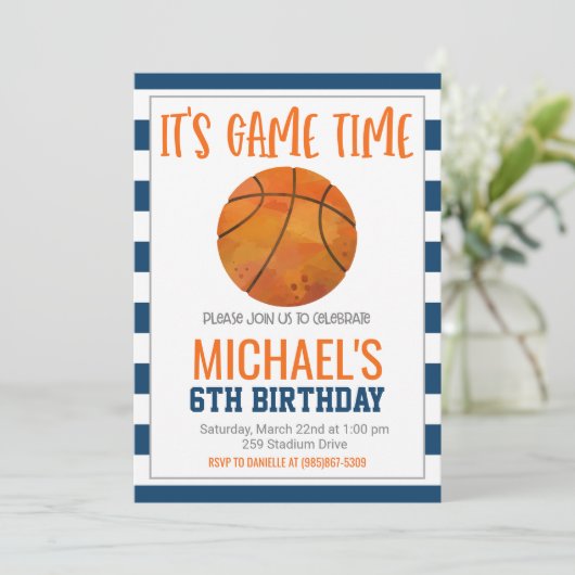 Invitation de basket-ball (Debout devant)