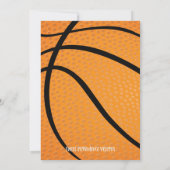 Invitation de basket-ball (Dos)