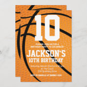 Invitation de basket-ball (Devant / Derrière)