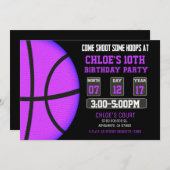 Invitation de basket-ball - Invitation sportive (Devant / Derrière)