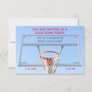 Invitation de basket-ball pour garçons